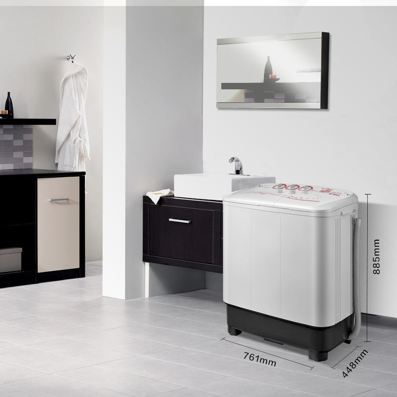 洗衣机半自动8斤双通双缸灰色